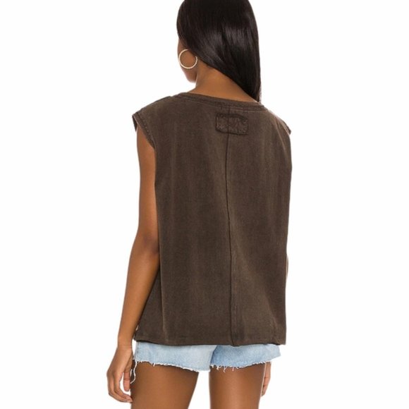 FREE PEOPLE Kasee Muscle Tee In Raven Feather - Picture 4 of 6